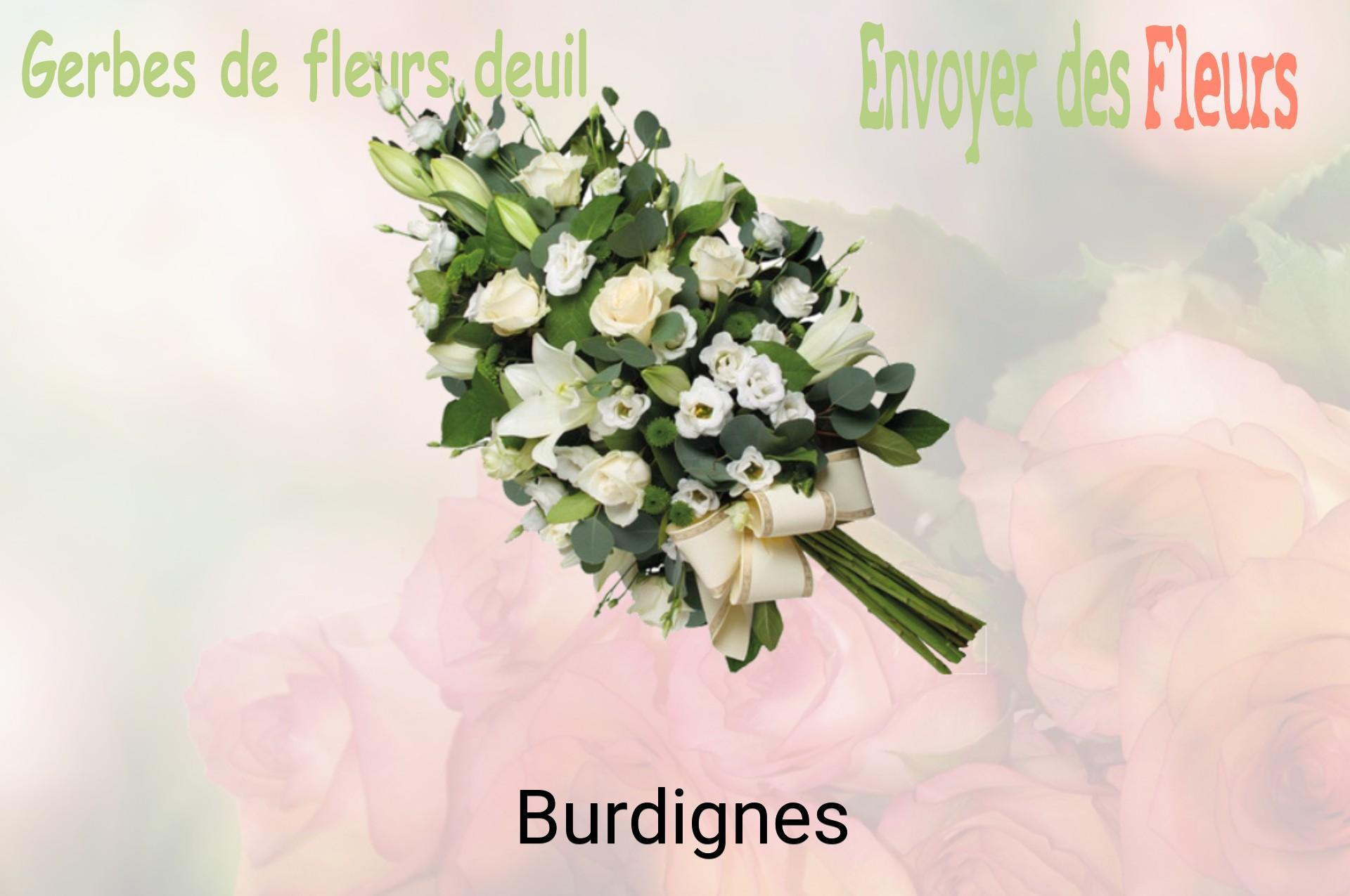 Gerbe de fleurs de deuil livrée à Burdignes